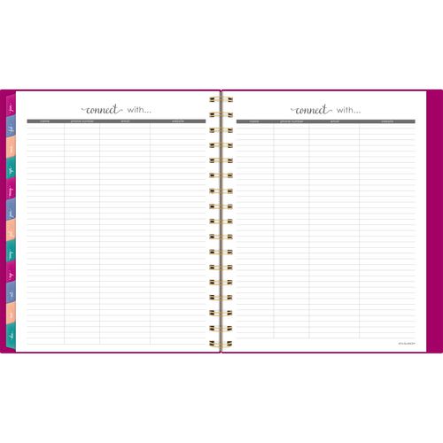 Harmony Weekly/monthly Poly Planner, 8.88 X 7.69, Purple/gold Cover, 13-month (jan To Jan): 2025 To 2026