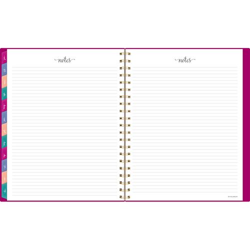 Harmony Weekly/monthly Poly Planner, Weekly: Vertical Format, 11 X 9.38, Purple/gold Cover, 13-month (jan To Jan): 2025-2026