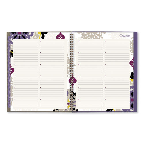 Vienna Weekly/monthly Appointment Book, Geometric Artwork, 11 X 8.5, Purple/tan Cover, 12-month (jan To Dec): 2025