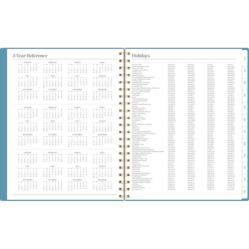 Workstyle Weekly/monthly Planner, Geometric Artwork, 11 X 9.38, Blue/gold Cover, 12-month (jan To Dec): 2025