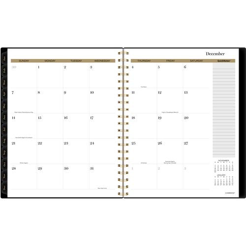 Radiate Weekly/monthly Planner, Stylized Solar-eclipse Artwork, 11 X 9.25, Black/gold Cover, 12-month (jan To Dec): 2025