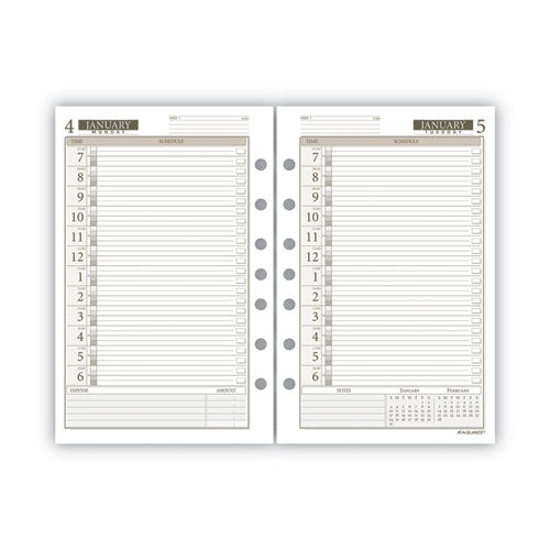 1-page-per-day Planner Refills, 8.5 X 5.5, White Sheets, 12-month (jan To Dec): 2025