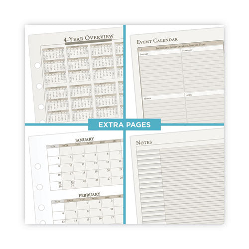 2-page-per-week Planner Refills, 8.5 X 5.5, White Sheets, 12-month (jan To Dec): 2025