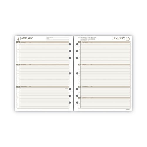 2-page-per-week Planner Refills, 8.5 X 5.5, White Sheets, 12-month (jan To Dec): 2025