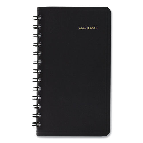 Weekly Planner, 4.5 X 2.5, Black Cover, 12-month (jan To Dec): 2025