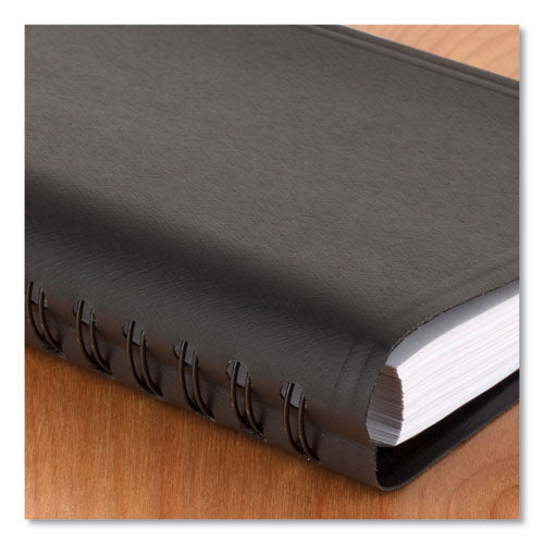 Daily Appointment Book With 30-minute Appointments, 8 X 5, Black Cover, 12-month (jan To Dec): 2025