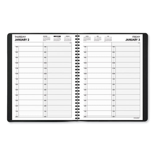 Two-person Group Daily Appointment Book, 11 X 8, Black Cover, 12-month (jan To Dec): 2025