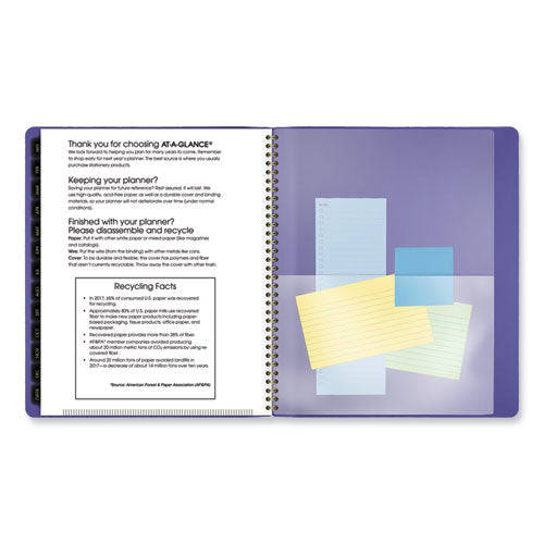 Contemporary Monthly Planner, 11.38 X 9.63, Purple Cover, 12-month (jan To Dec): 2025