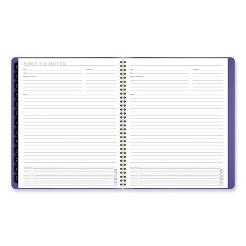 Contemporary Monthly Planner, 11.38 X 9.63, Purple Cover, 12-month (jan To Dec): 2025