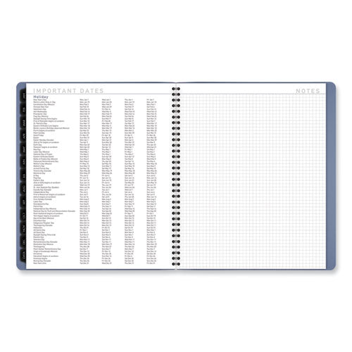 Contemporary Monthly Planner, 11.38 X 9.63, Blue Cover, 12-month (jan To Dec): 2025