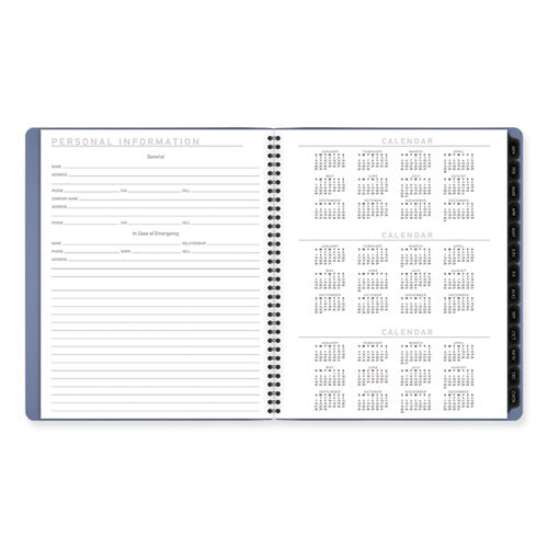 Contemporary Monthly Planner, 11.38 X 9.63, Blue Cover, 12-month (jan To Dec): 2025