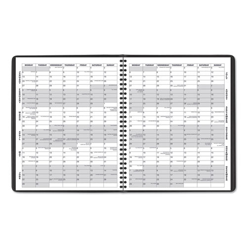 Monthly Planner, 11 X 9, Black Cover, 15-month: Jan 2025 To Mar 2026