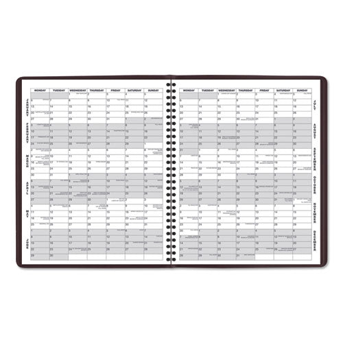 Monthly Planner, 11 X 9, Winestone Cover, 15-month: Jan 2025 To Mar 2026