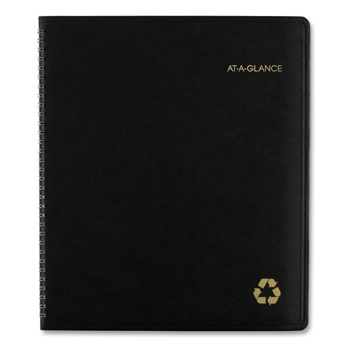 Recycled Monthly Planner, 11 X 9, Black Cover, 13-month: Jan 2025 To Jan 2026