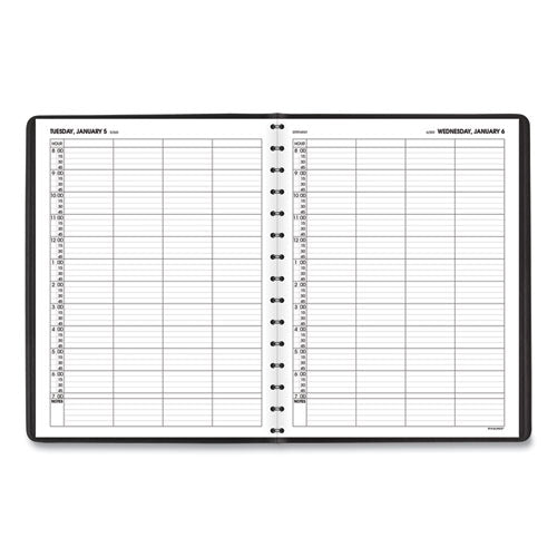 Four-person Group Daily Appointment Book, 11 X 8, Black Cover, 12-month (jan To Dec): 2025