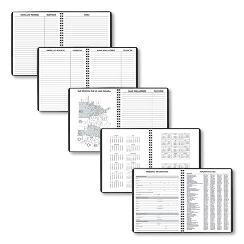 Weekly Planner Ruled For Open Scheduling, 8.75 X 6.75, Black Cover, 12-month (jan To Dec): 2025