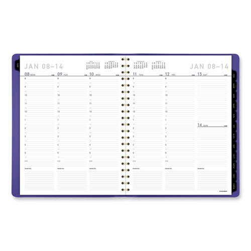 Contemporary Weekly/monthly Planner, 11.38 X 9, Purple Cover, 12-month (jan To Dec): 2025