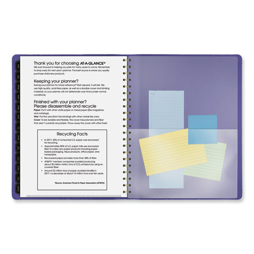 Contemporary Weekly/monthly Planner, 11.38 X 9, Purple Cover, 12-month (jan To Dec): 2025