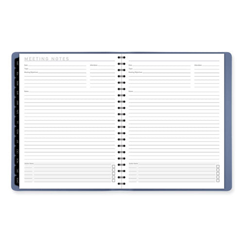 Contemporary Weekly/monthly Planner, 11.38 X 9, Slate Blue Cover, 12-month (jan To Dec): 2025