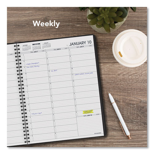 Weekly Appointment Book, 11 X 8.25, Black Cover, 13-month: Jan 2025 To Jan 2026