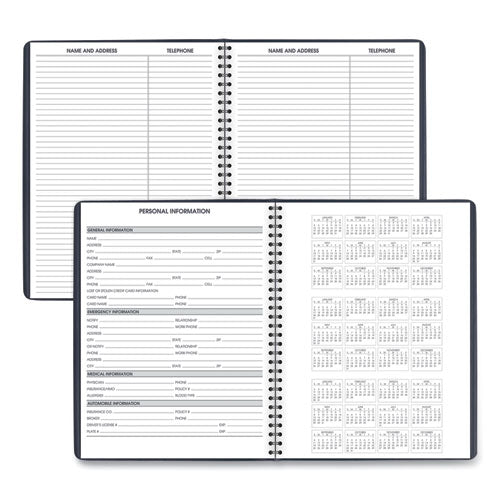 Weekly Appointment Book, 11 X 8.25, Navy Cover, 13-month: Jan 2025 To Jan 2026