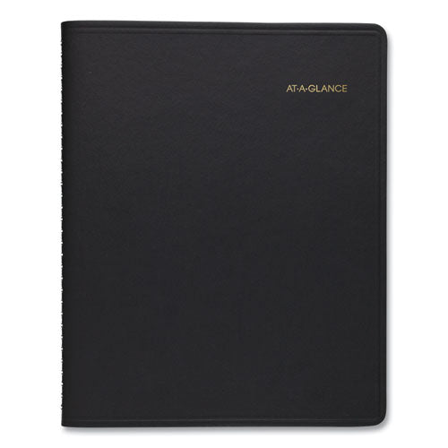 Triple View Weekly Vertical-column Format Appointment Book, 11 X 8.25, Black Cover, 12-month (jan To Dec): 2025