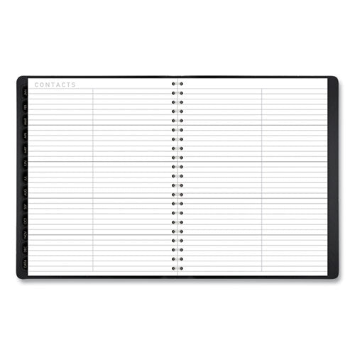 Contemporary Weekly/monthly Planner, Vertical-column Format, 11 X 8.25, Black Cover, 12-month (jan To Dec): 2025