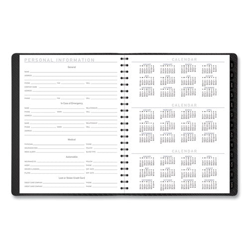 Contemporary Weekly/monthly Planner, Vertical-column Format, 11 X 8.25, Graphite Cover, 12-month (jan To Dec): 2025