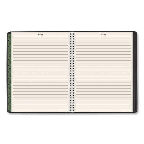 Recycled Weekly Vertical-column Format Appointment Book, 8.75 X 7, Black Cover, 12-month (jan To Dec): 2025