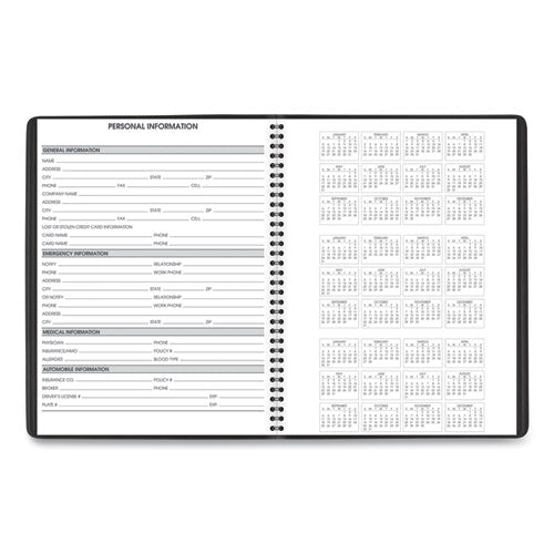 Weekly Appointment Book, 11 X 8.25, Black Cover, 14-month (july To Aug): 2024 To 2025