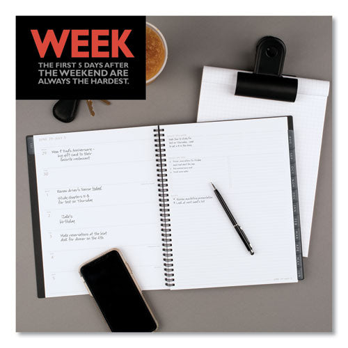 Elevation Academic Weekly/monthly Planner, 11 X 8.5, Black Cover, 12-month (july To June): 2024 To 2025