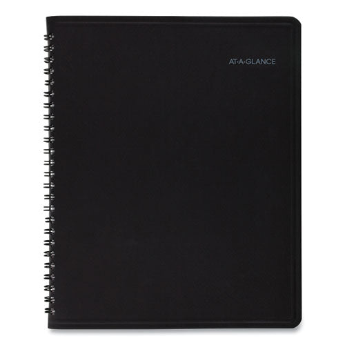 Quicknotes Monthly Planner, 8.75 X 7, Black Cover, 12-month (jan To Dec): 2025