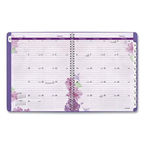 Beautiful Day Weekly/monthly Planner, Vertical-column Format, 11 X 8.5, Purple Cover, 13-month: Jan 2025 To Jan 2026