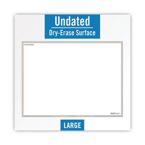 Wallmates Self-adhesive Dry Erase Writing/planning Surface, 36 X 24, White/gray/orange Sheets, Undated