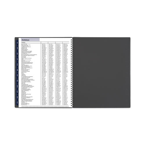 Dayminder Academic Monthly Desktop Planner, Twin-wire Binding, 11 X 8.5, Charcoal Cover, 12-month (july To June): 2024-2025