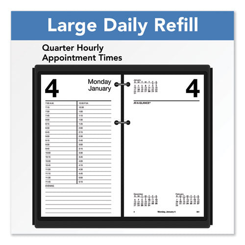 Large Desk Calendar Refill, 4.5 X 8, White Sheets, 12-month (jan To Dec): 2025