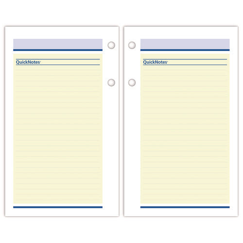 Quicknotes Desk Calendar Refill, 3.5 X 6, White/yellow/blue Sheets, 12-month (jan To Dec): 2025