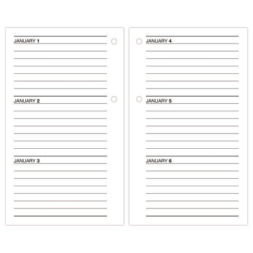 Desk Calendar Refill, 3.5 X 6, White Sheets, 12-month (jan To Dec): 2025