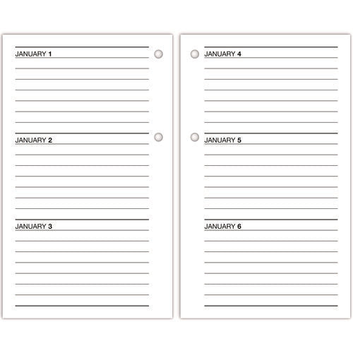 Desk Calendar Recycled Refill, 3.5 X 6, White Sheets, 12-month (jan To Dec): 2025