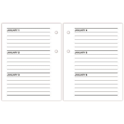 Compact Desk Calendar Refill, 3 X 3.75, White Sheets, 12-month (jan To Dec): 2025