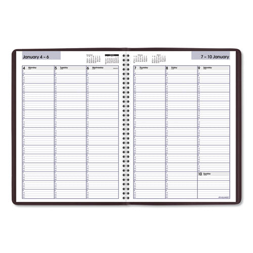 Dayminder Weekly Appointment Book, Vertical-column Format, 11 X 8, Burgundy Cover, 12-month (jan To Dec): 2025