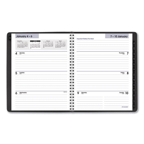 Dayminder Executive Weekly/monthly Refillable Planner, 8.75 X 7, Black Cover, 12-month (jan To Dec): 2025