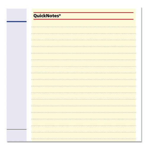 Quicknotes Mini Erasable Wall Planner, 16 X 12, White/blue/yellow Sheets, 12-month (jan To Dec): 2025