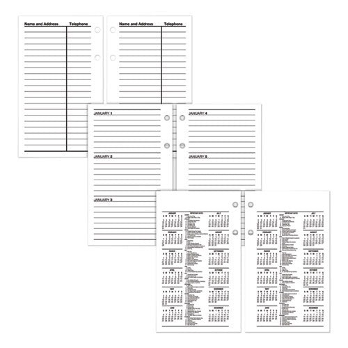 Financial Desk Calendar Refill, 3.5 X 6, White Sheets, 12-month (jan To Dec): 2025