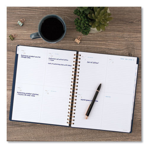 Signature Collection Firenze Navy Weekly/monthly Planner, 11 X 8.5, Navy Cover, 13-month: Jan 2025 To Jan 2026