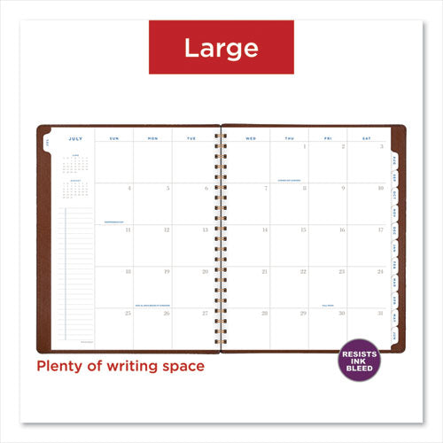 Signature Collection Academic Weekly/monthly Planners, 11.5 X 8, Distressed Brown Cover, 13-month (july-july): 2024-2025