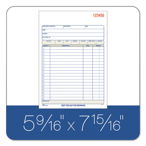 Multipart Sales Order Pad, 18 Lines, Two-part Carbonless, 5.56 X 7.94, 50 Forms Total