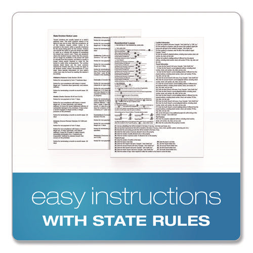 Residential Lease Form Sets With Instructions And Free Download, One-part (no Copies), 8.5 X 11, 4 Forms/set, 4 Sets/pack