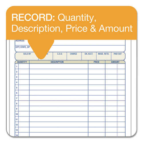 Multipart Sales Order Pad, Three-part Carbonless, 5.56 X 7.94, 50 Forms Total