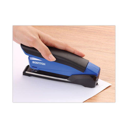 Inpower One-finger 3-in-1 Desktop Stapler With Antimicrobial Protection, 20-sheet Capacity, Blue/black